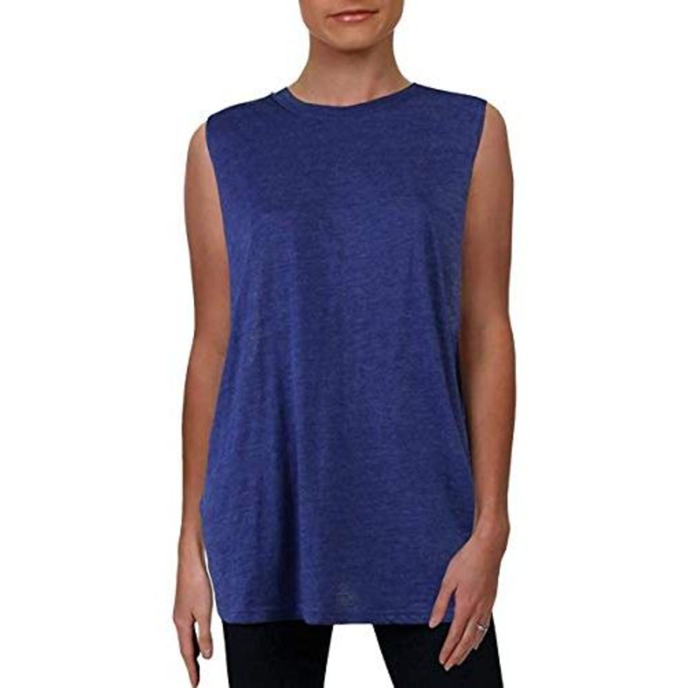 FP Movement by Free People Womens Open Back Criss-Cross Tank Top Blue M